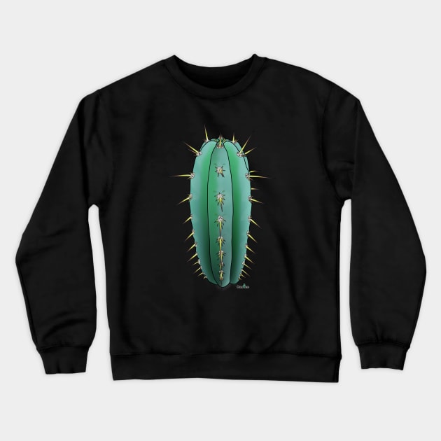 Trichocereus Sharxx Blue (Peruvianus) side Crewneck Sweatshirt by Cactee